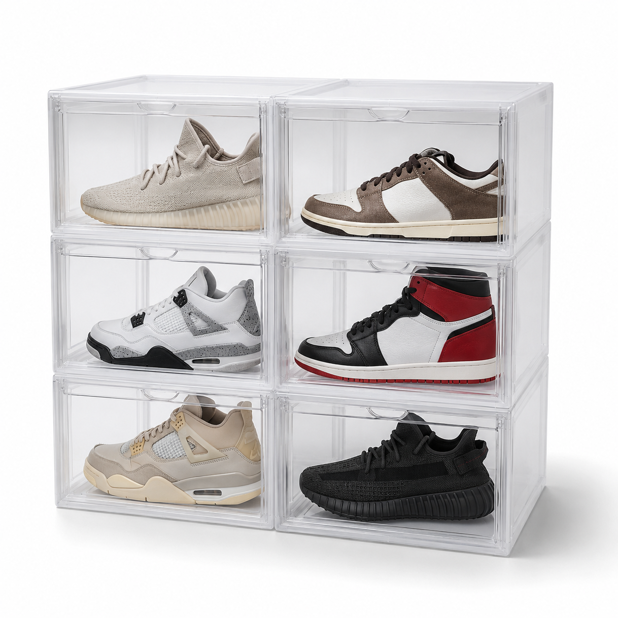Stackable Clear Shoe Boxes